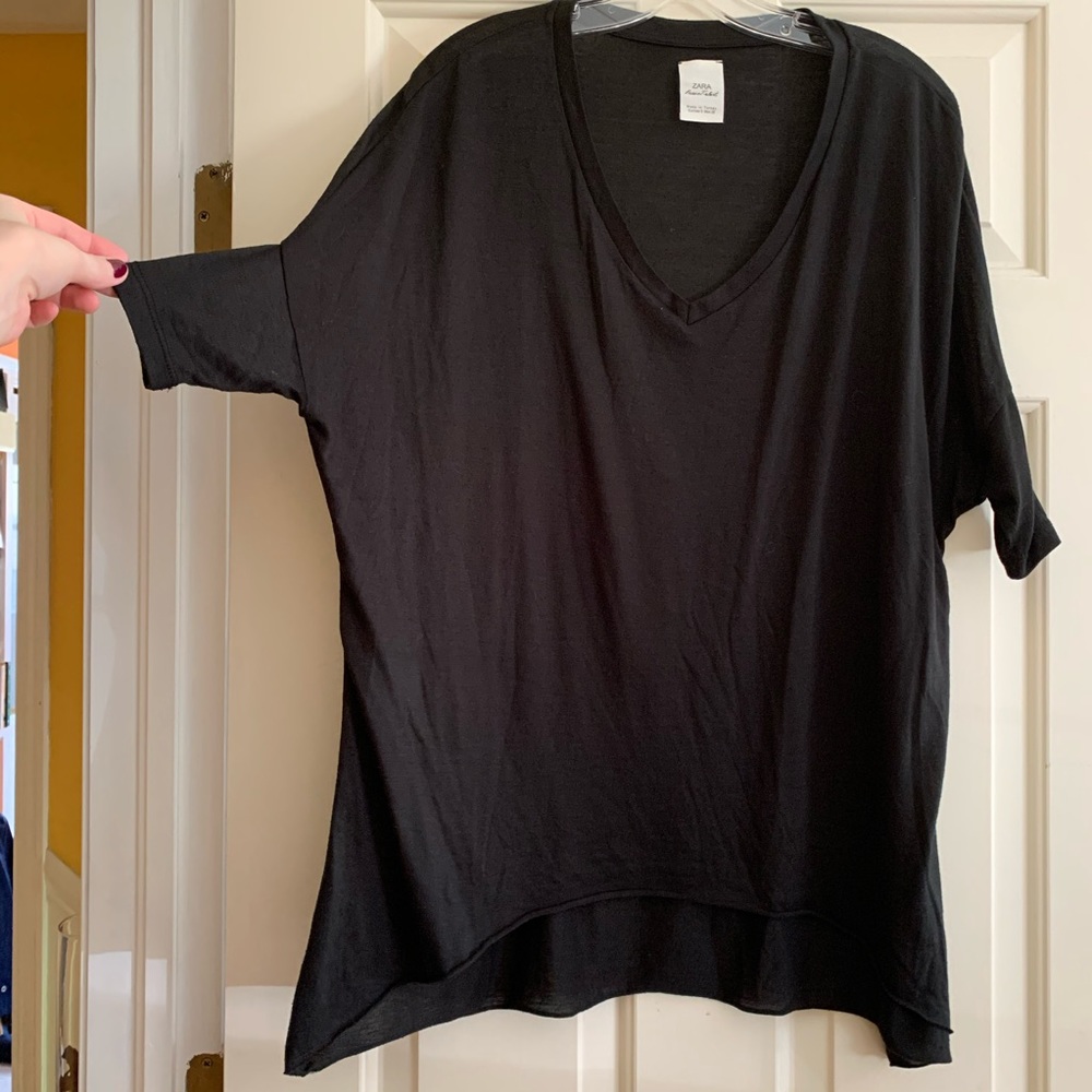 Amazing black Zara oversized dolman shirt Small